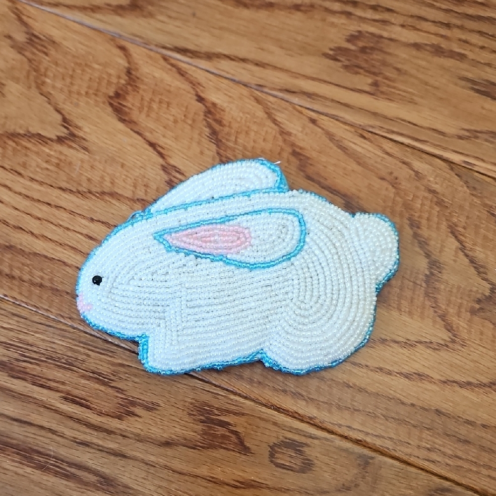 Beaded Bunny Coin Purse